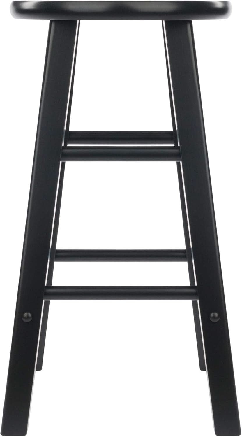 Element 2 Piece 24 Inch Counter Stool Set Black Finish