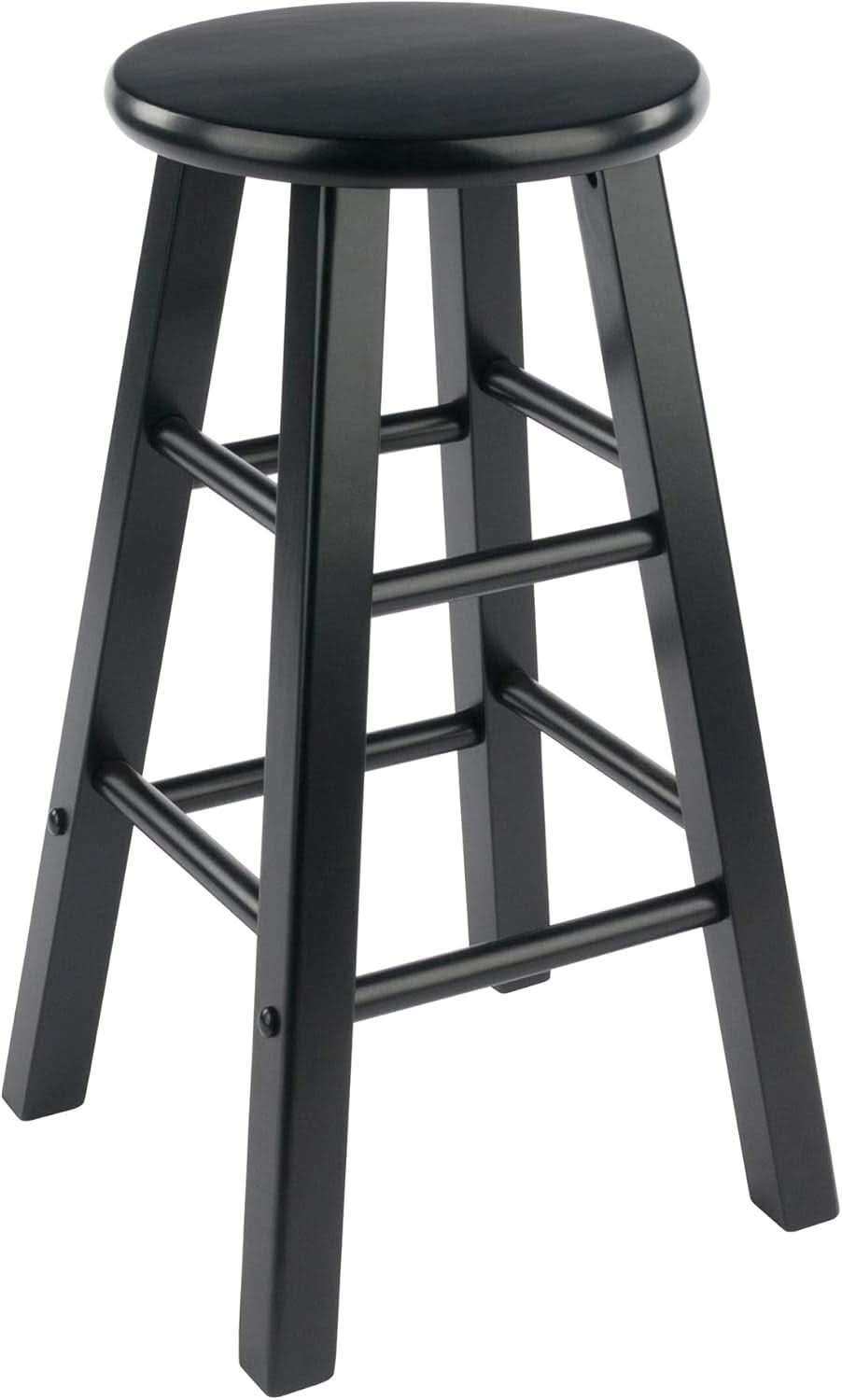 Element 2 Piece 24 Inch Counter Stool Set Black Finish