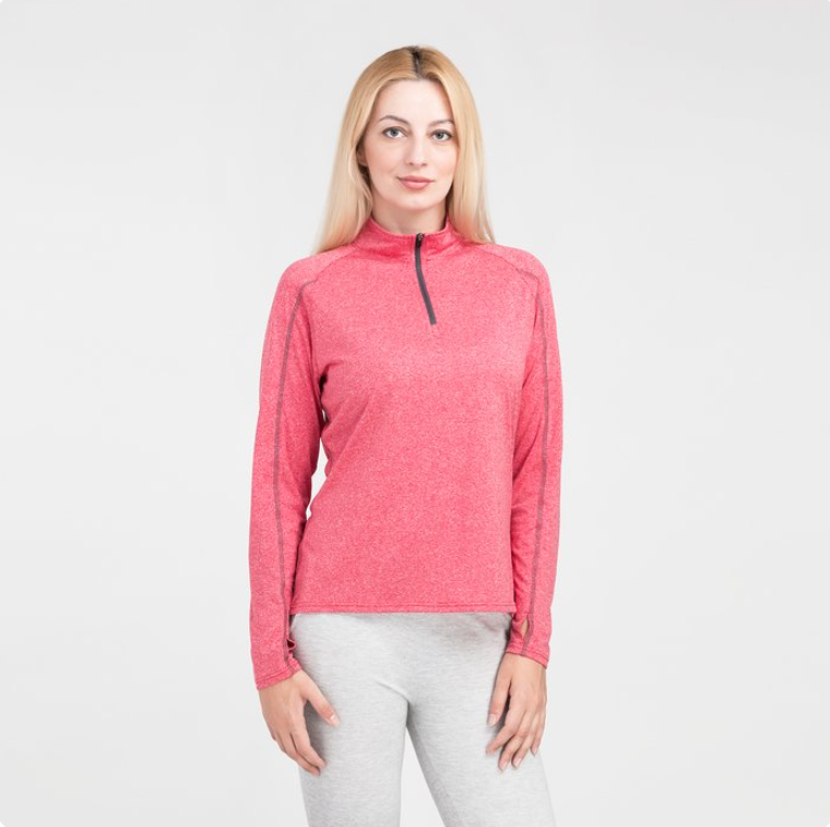 Elevate™ Women's Taza Knit Quarter Zip – Sleek, Soft, and Versatile for Every Active Adventure