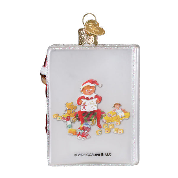 Elf On The Shelf Glass Ornament