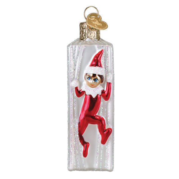 Elf On The Shelf Glass Ornament
