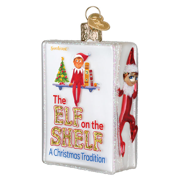 Elf On The Shelf Glass Ornament