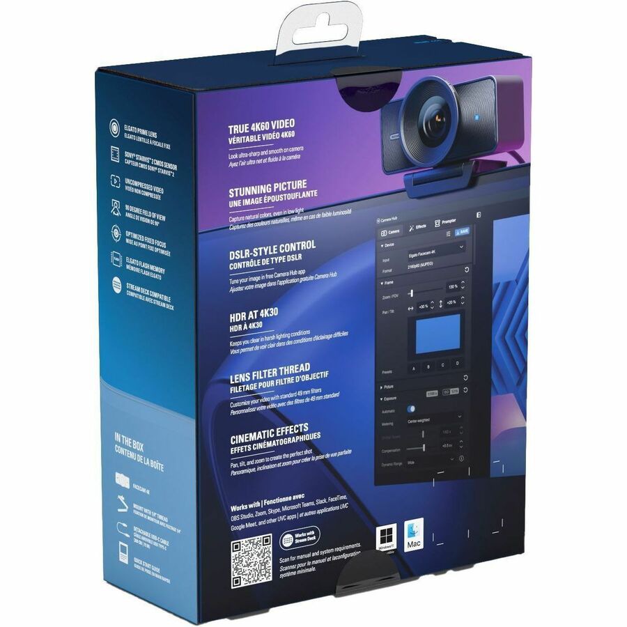 Elgato Facecam 4K Webcam with SONY STARVIS Sensor for Creators
