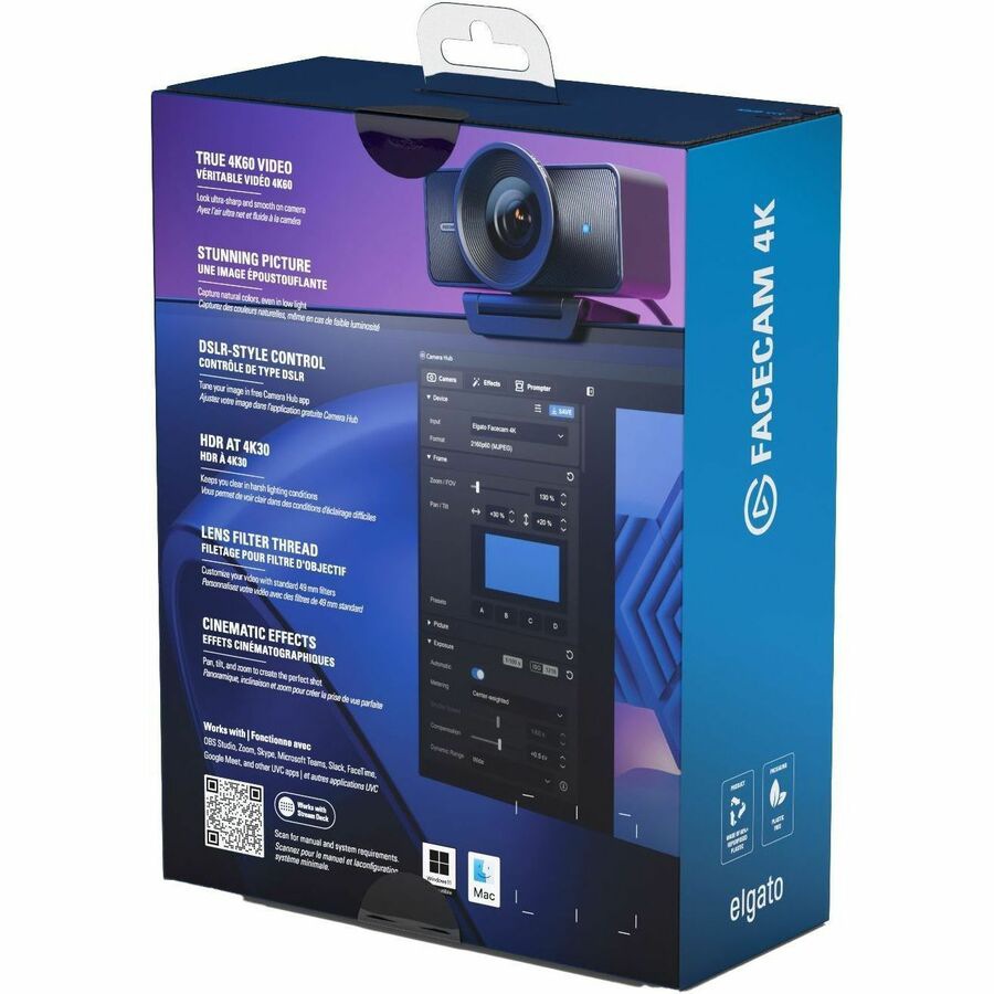 Elgato Facecam 4K Webcam with SONY STARVIS Sensor for Creators