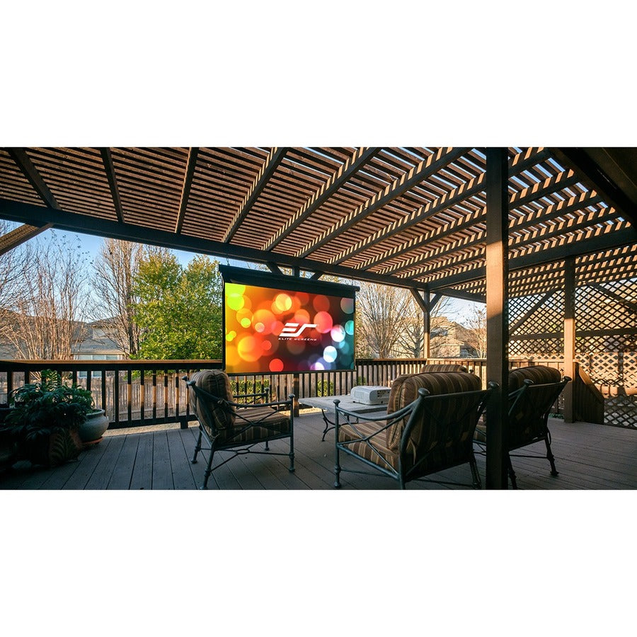 Elite Screens Yard Master Electric OMS150H-ELECTRIC 150 Electric Projection Screen"