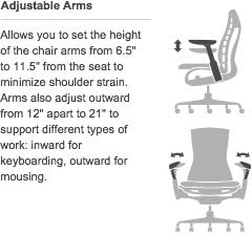 Embody Ergonomic Office Chair With Adjustable Arms Black