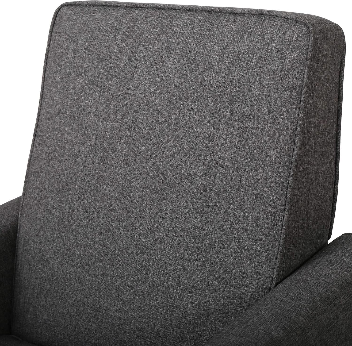 Emmie Fabric Recliner Set Of 2 In Smoke And Dark Brown