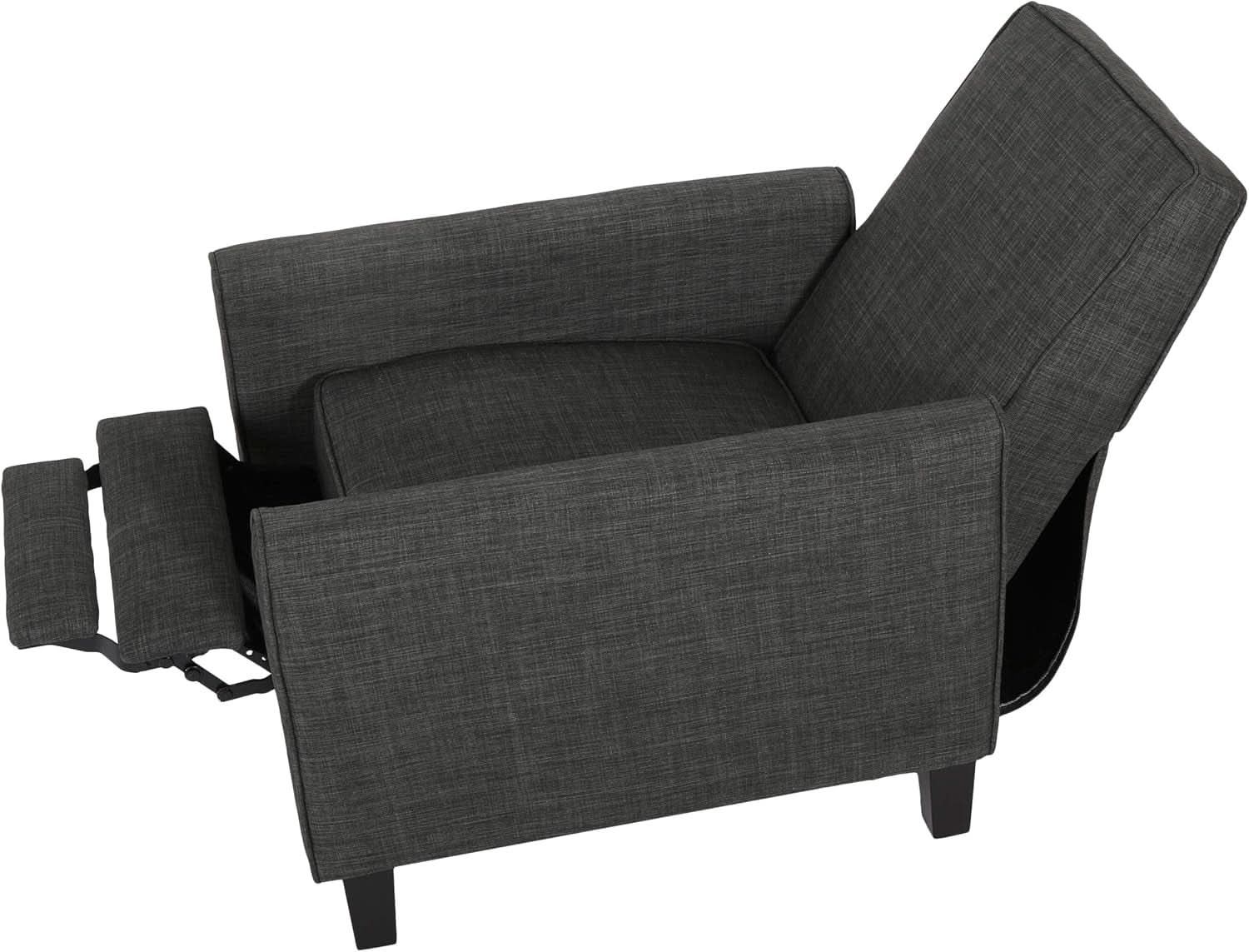Emmie Fabric Recliner Set Of 2 Moss Gray Recliners