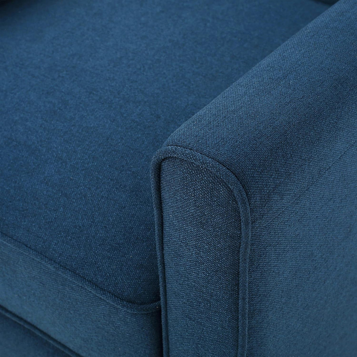 Emmie Navy Blue Fabric Recliner Set Of 2 Low Profile Chairs