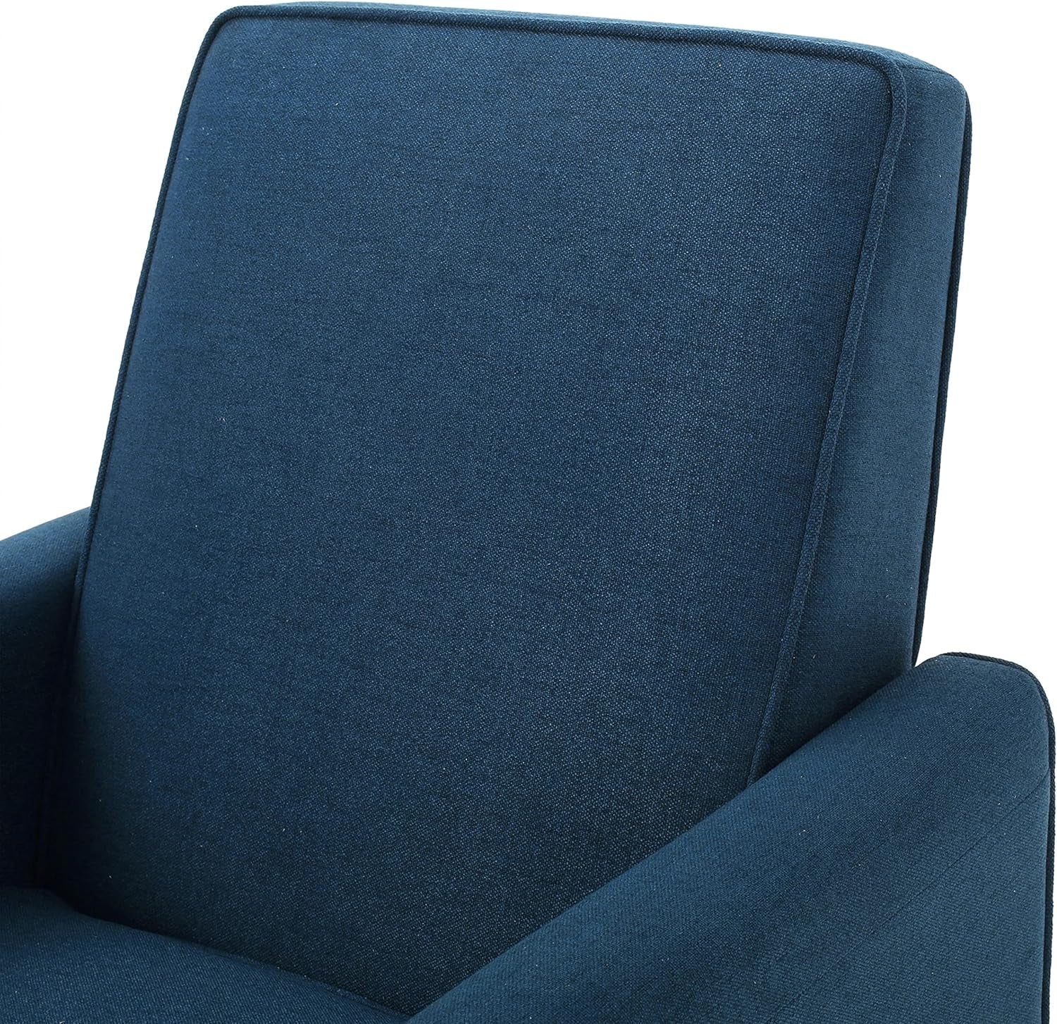 Emmie Navy Blue Fabric Recliner Set Of 2 Low Profile Chairs