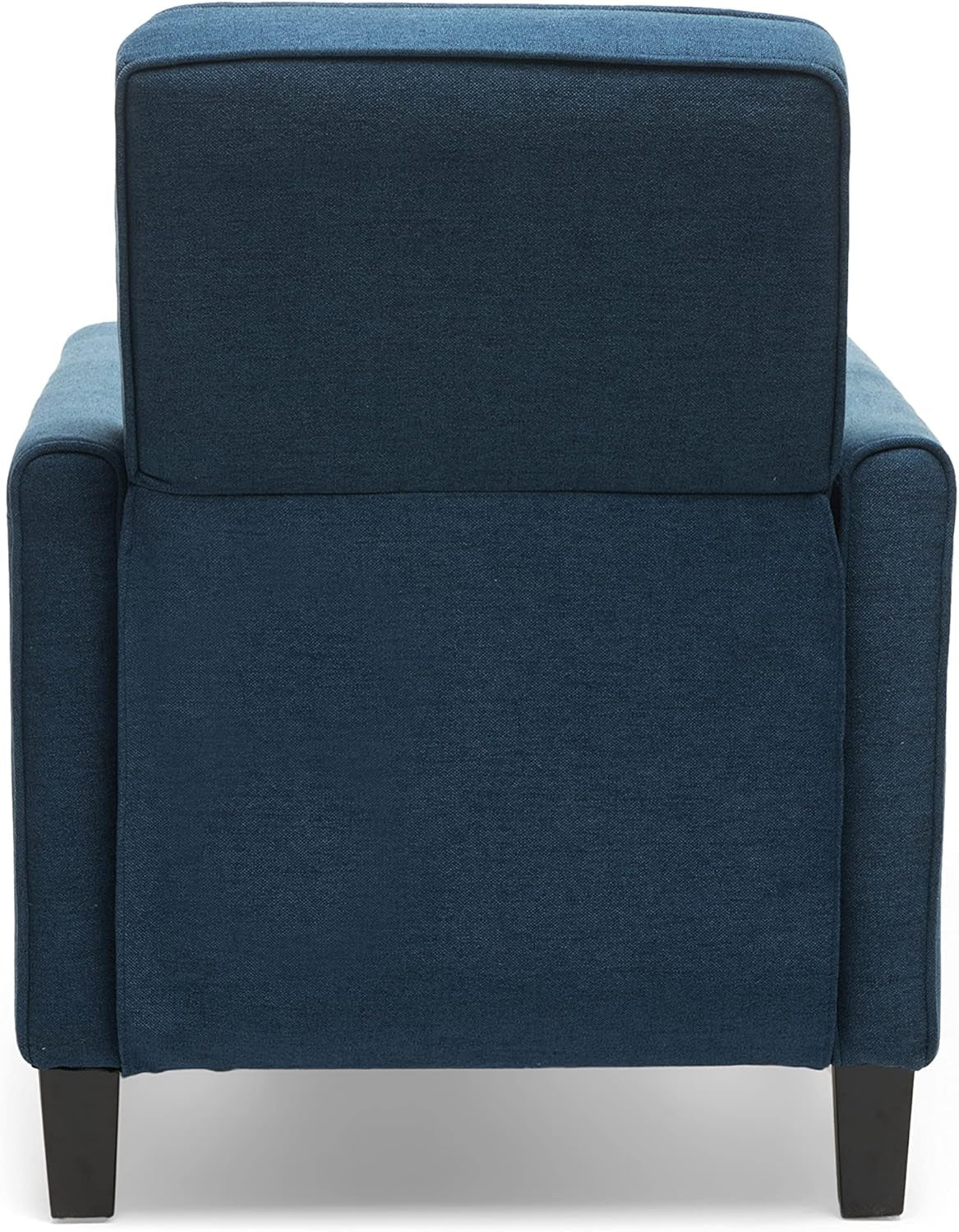 Emmie Navy Blue Fabric Recliner Set Of 2 Low Profile Chairs