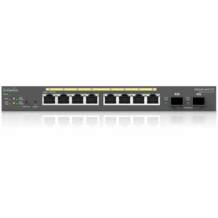 EnGenius EWS2910FP-FIT Ethernet Switch - 8 Ports - Manageable - Gigabit Ethernet -
