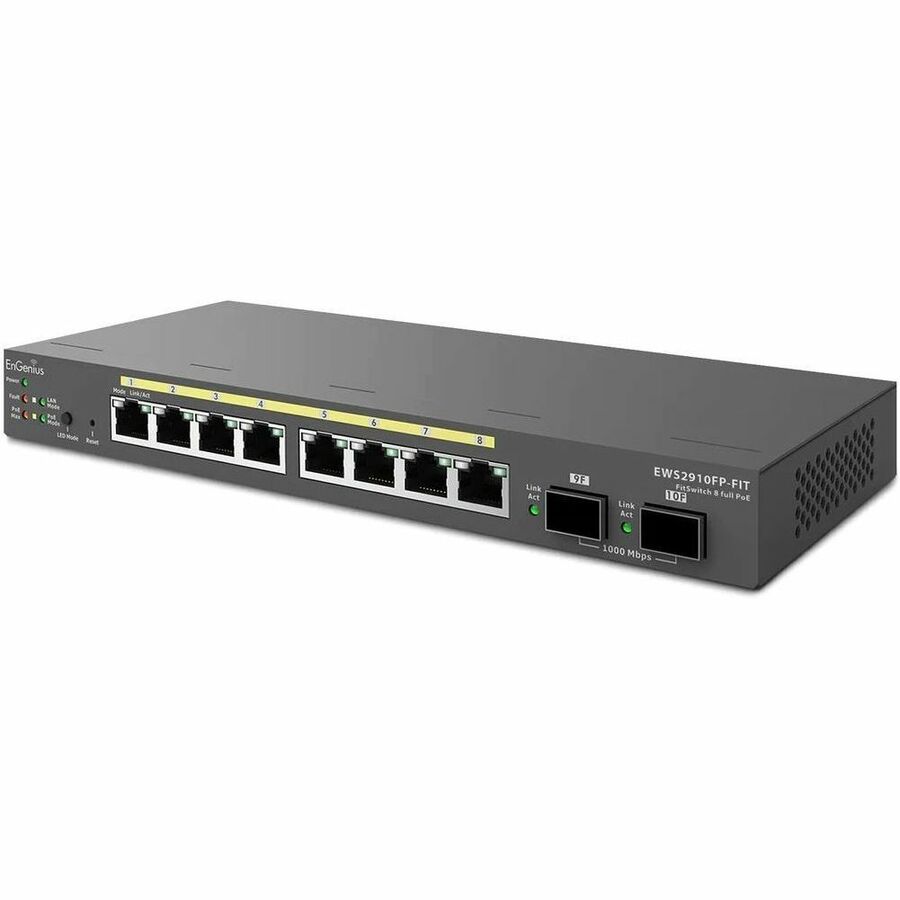 EnGenius EWS2910FP-FIT Ethernet Switch - 8 Ports - Manageable - Gigabit Ethernet -