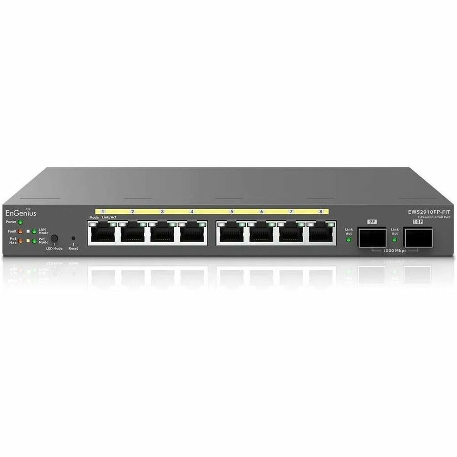 EnGenius EWS2910FP-FIT Ethernet Switch - 8 Ports - Manageable - Gigabit Ethernet -