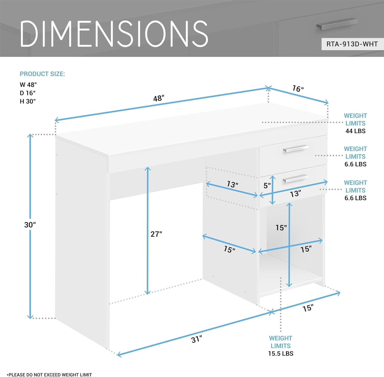 Engineered Wood Writing Desk with Ample Storage Space