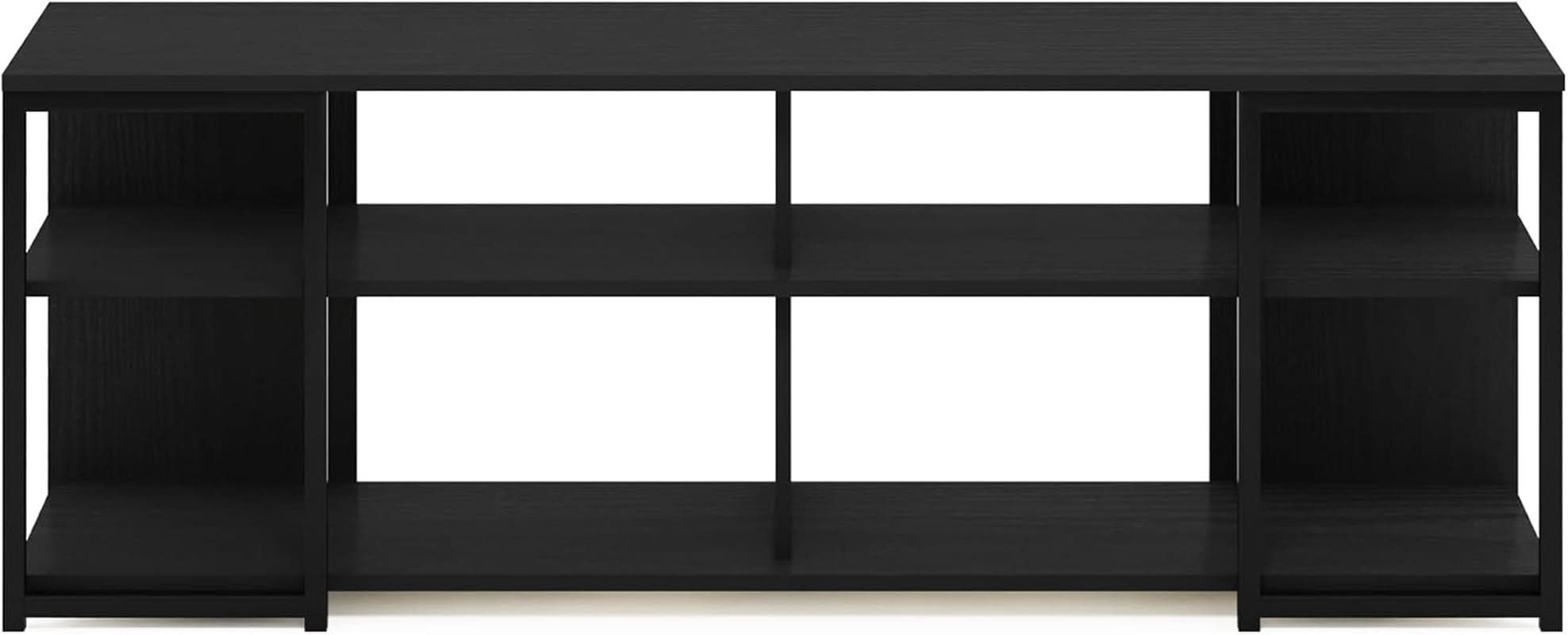 Entertainment Center TV Stand 65 Inch With Metal Frame Americano Black