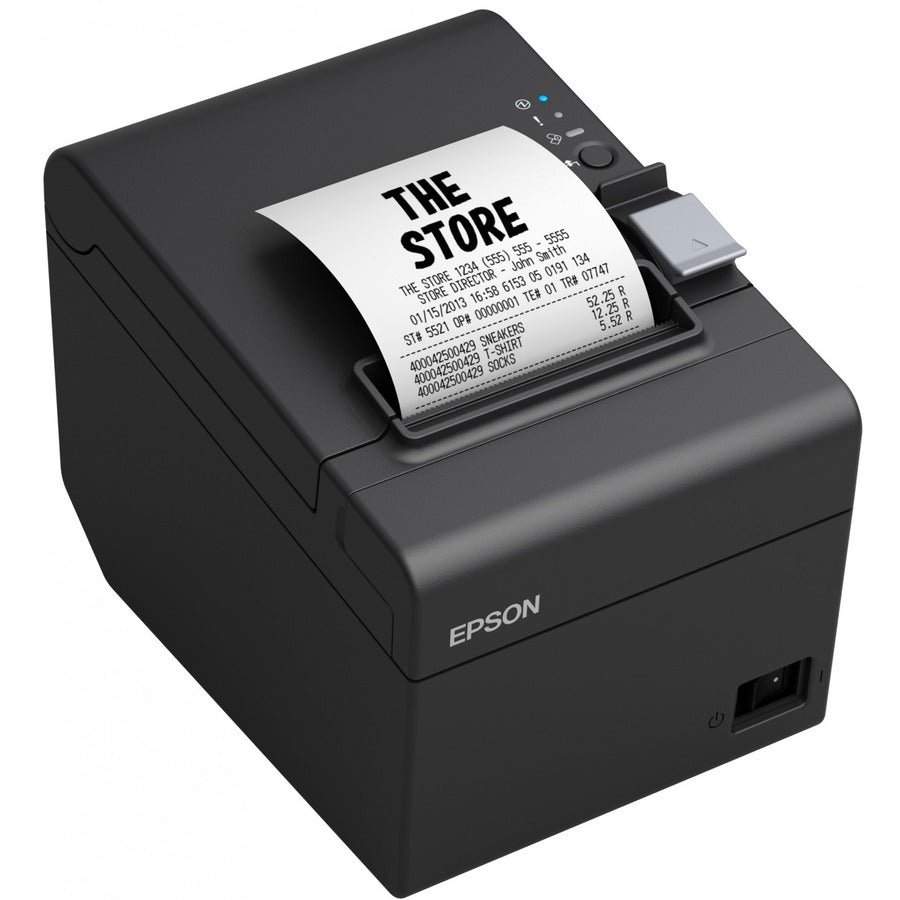 Epson TM-T20III Direct Thermal Printer - Monochrome - Portable - Receipt Print - USB - Serial - Black - 9.84 in/s Mono - 3.15 Label Width" C31CH51001