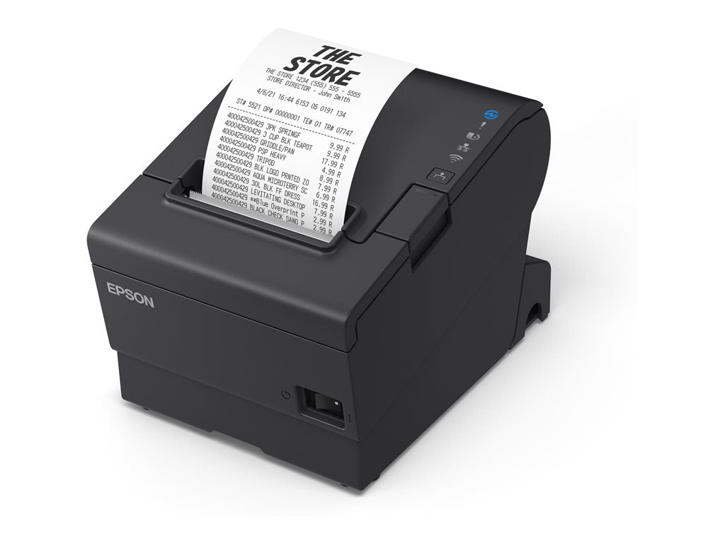 Epson TM-T88VII - Receipt printer - thermal line - - 180 dpi - up to 1181.1 inch/min - LAN, PoweredUSB - cutter - Epson black 8G0G7AA