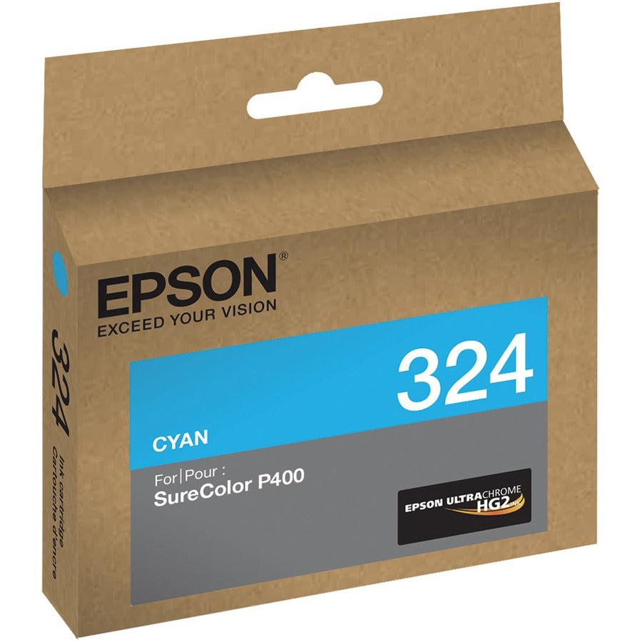Epson UltraChrome 324 Original Inkjet Ink Cartridge - Cyan - 1 Each