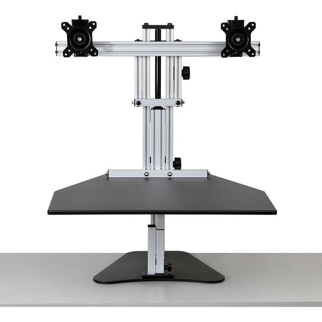 Ergo Desktop Kangaroo Elite Sit and Stand Workstation, Black, Fully Assembled ED-KE-BLK-FA