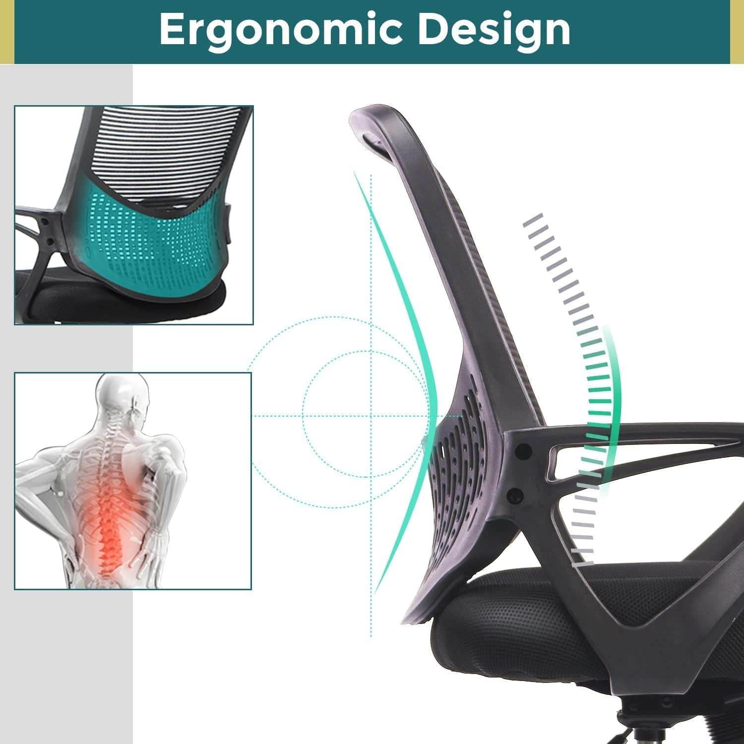 Ergonomic Adjustable Mesh Office Chair for Home Office