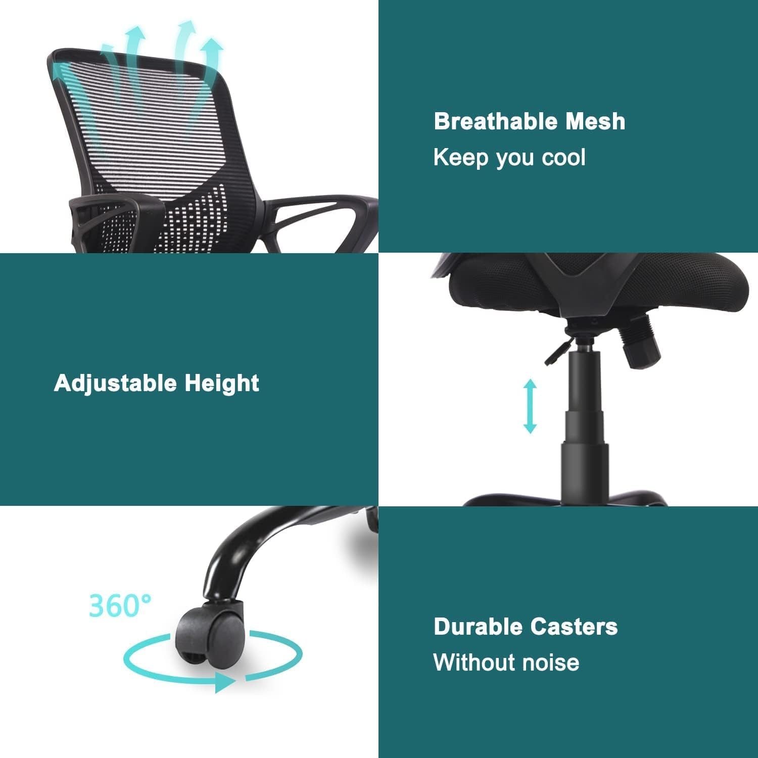 Ergonomic Adjustable Mesh Office Chair for Home Office