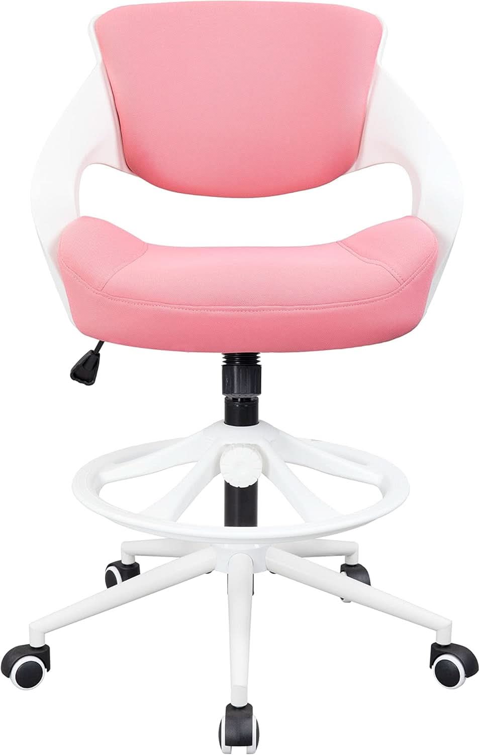 Ergonomic Drafting Chair Pink With Lumbar Support All Day