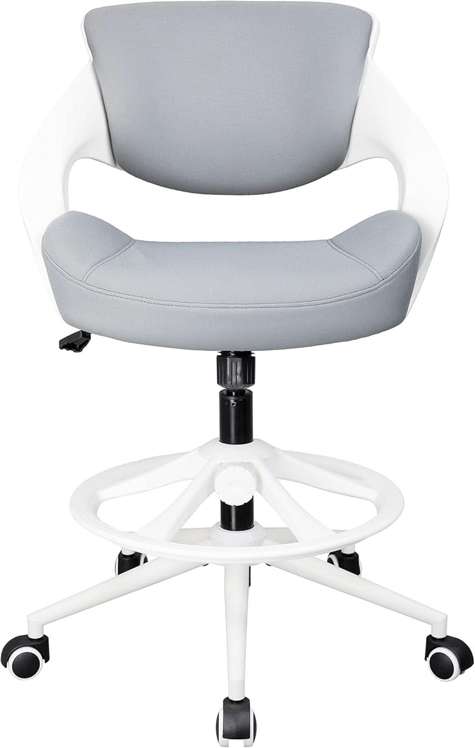 Ergonomic Drafting Chair With Lumbar Support Grey Office