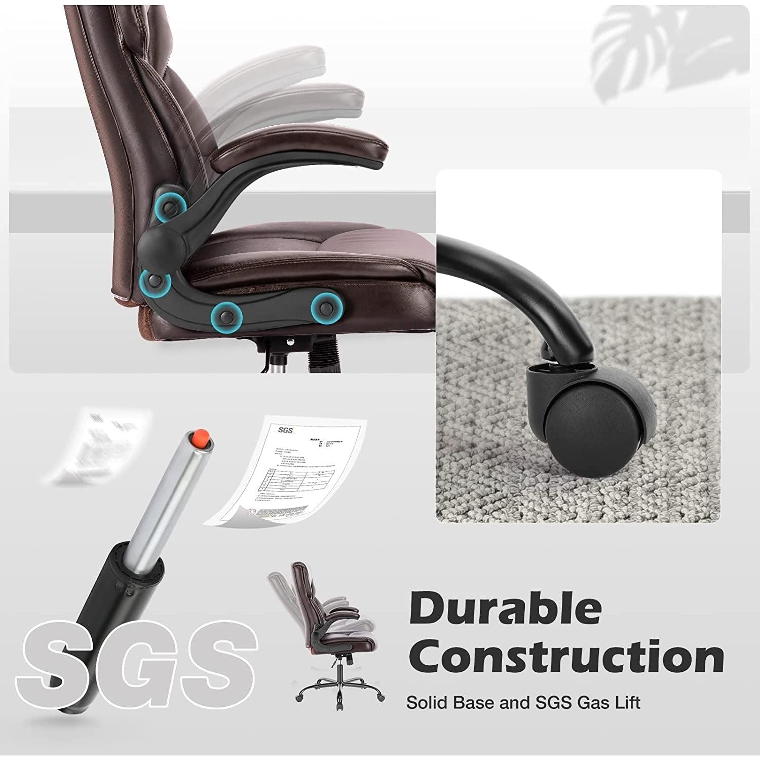 Ergonomic Executive Chair High Back Bonded Leather