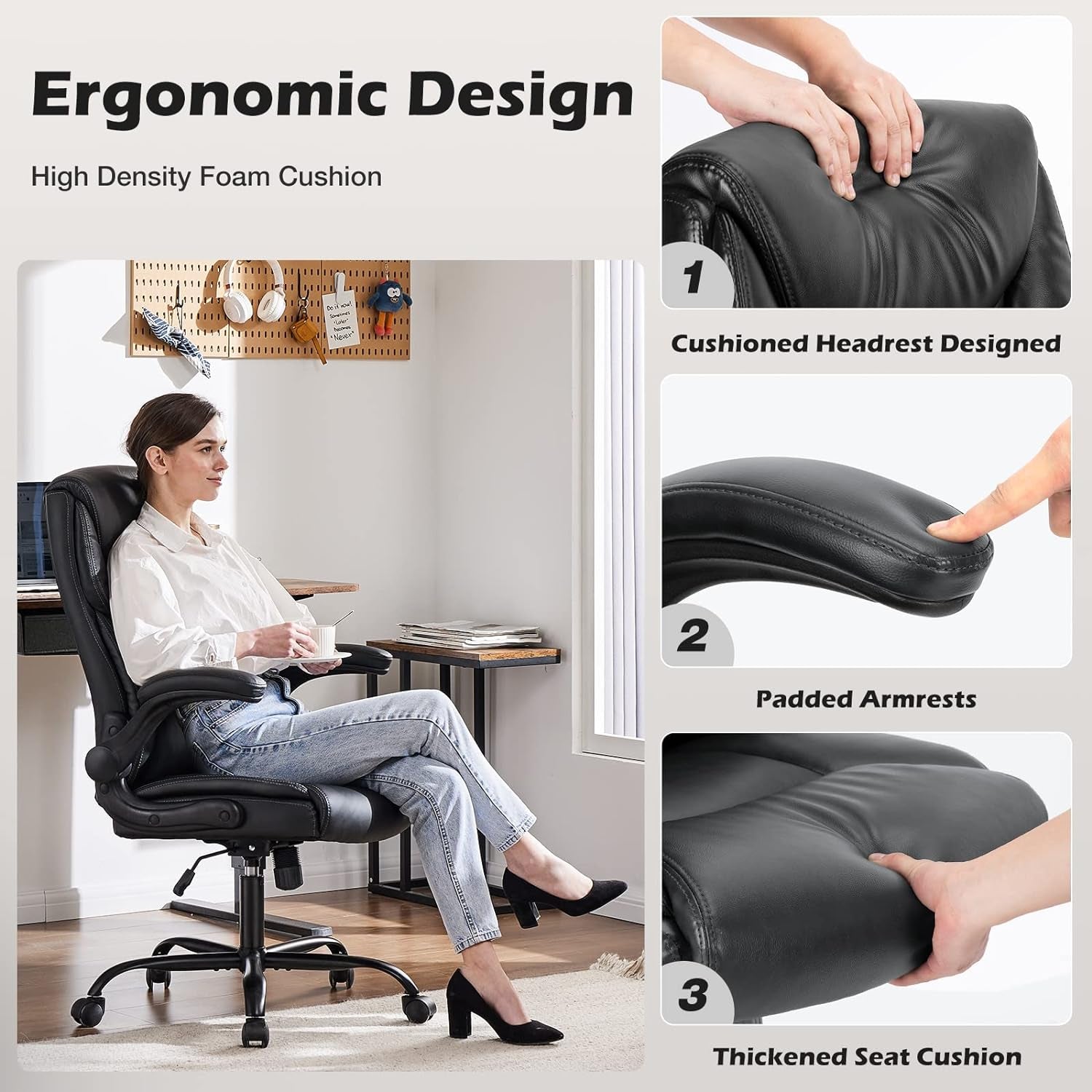 Ergonomic Executive Office Chair With Lumbar Support