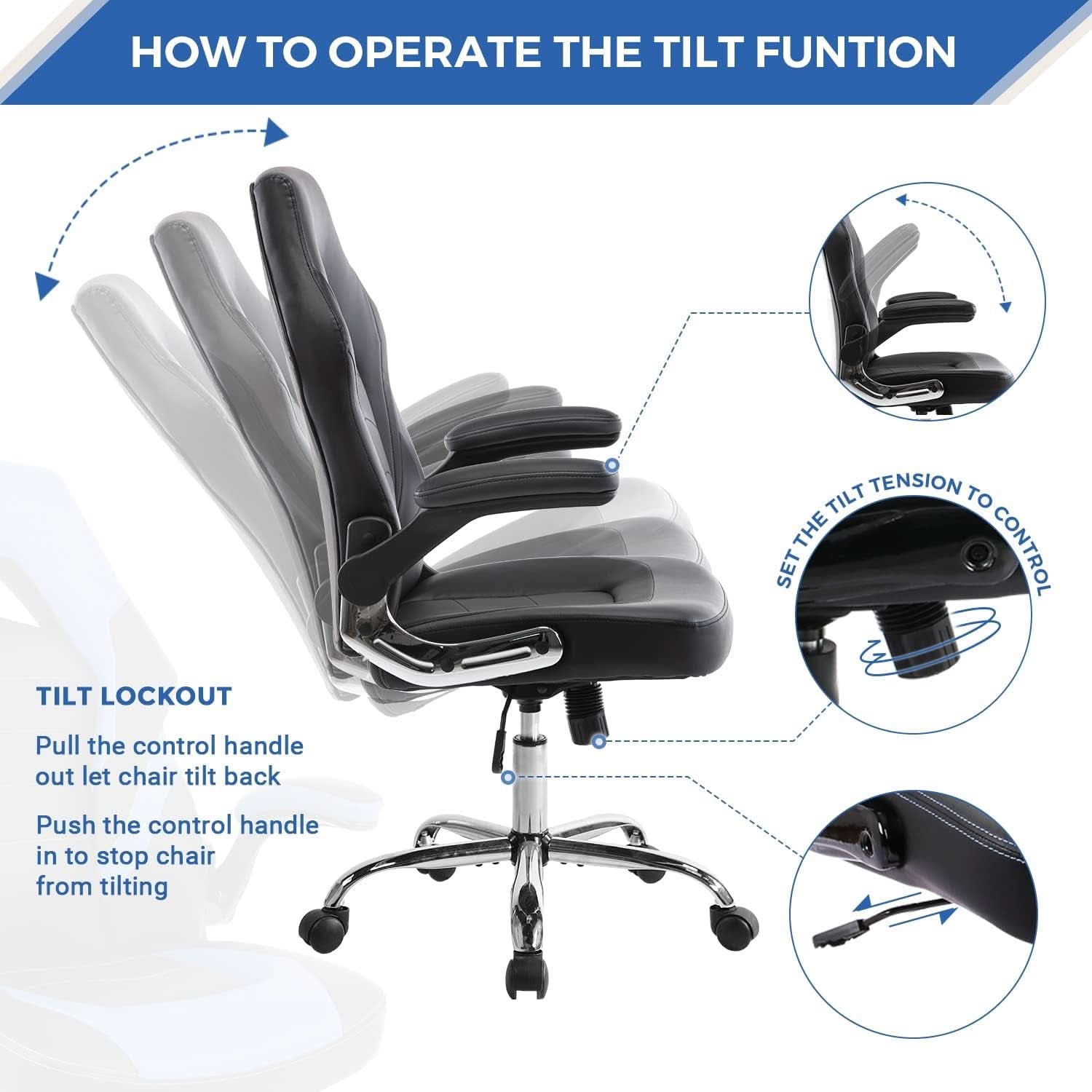Ergonomic Gaming Chair With Height Adjustability Black