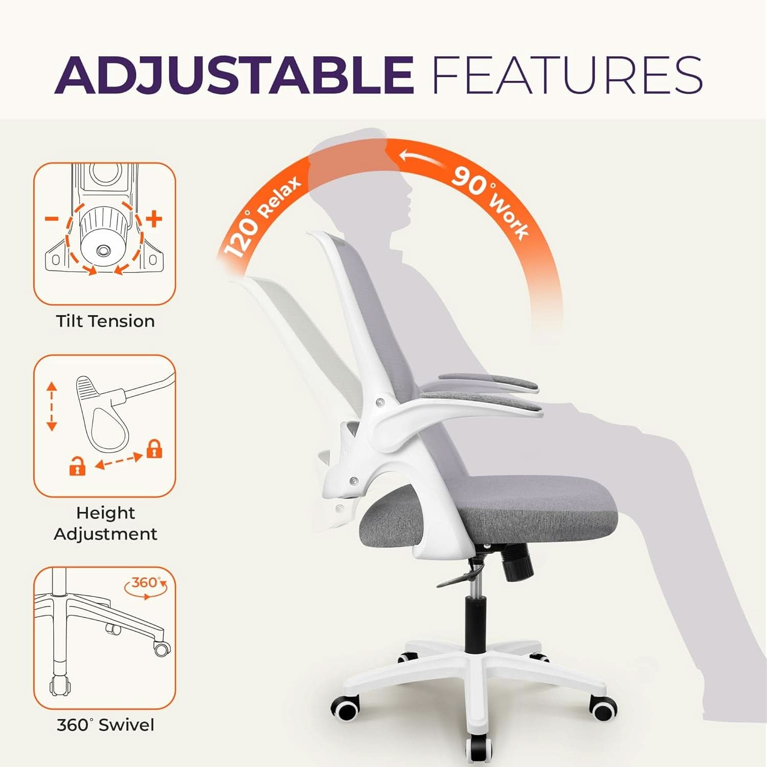 Ergonomic Gaming Chair With Lumbar Support And Adjustable Height