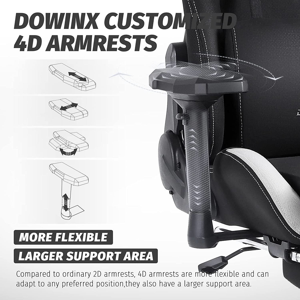 Ergonomic Gaming Chair With Massage And Footrest Comfort
