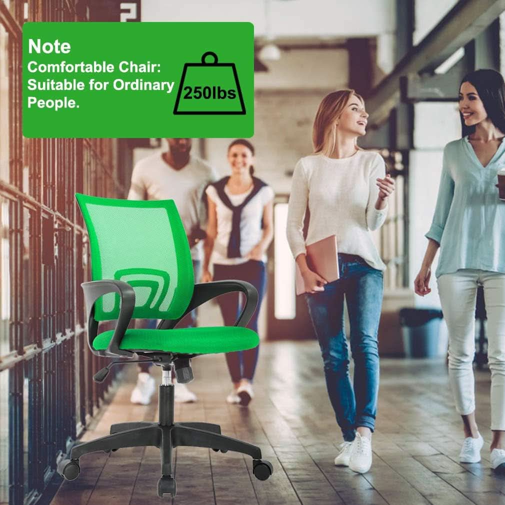 Ergonomic Green Mesh Office Chair With Lumbar Support