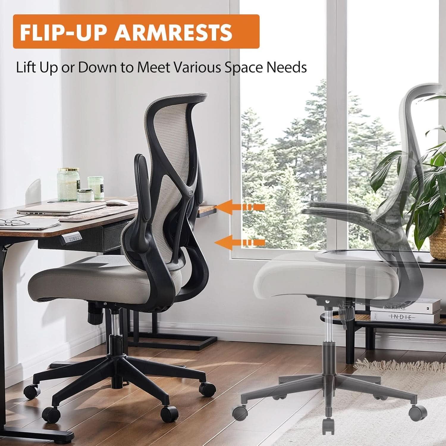 Ergonomic High Back Mesh Office Chair With Lumbar Grey