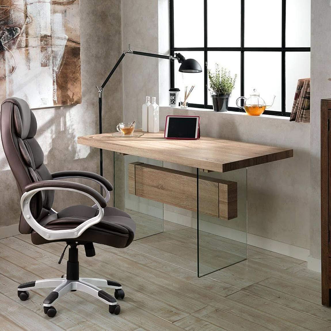 Ergonomic High Back Office Chair With Padded Armrests