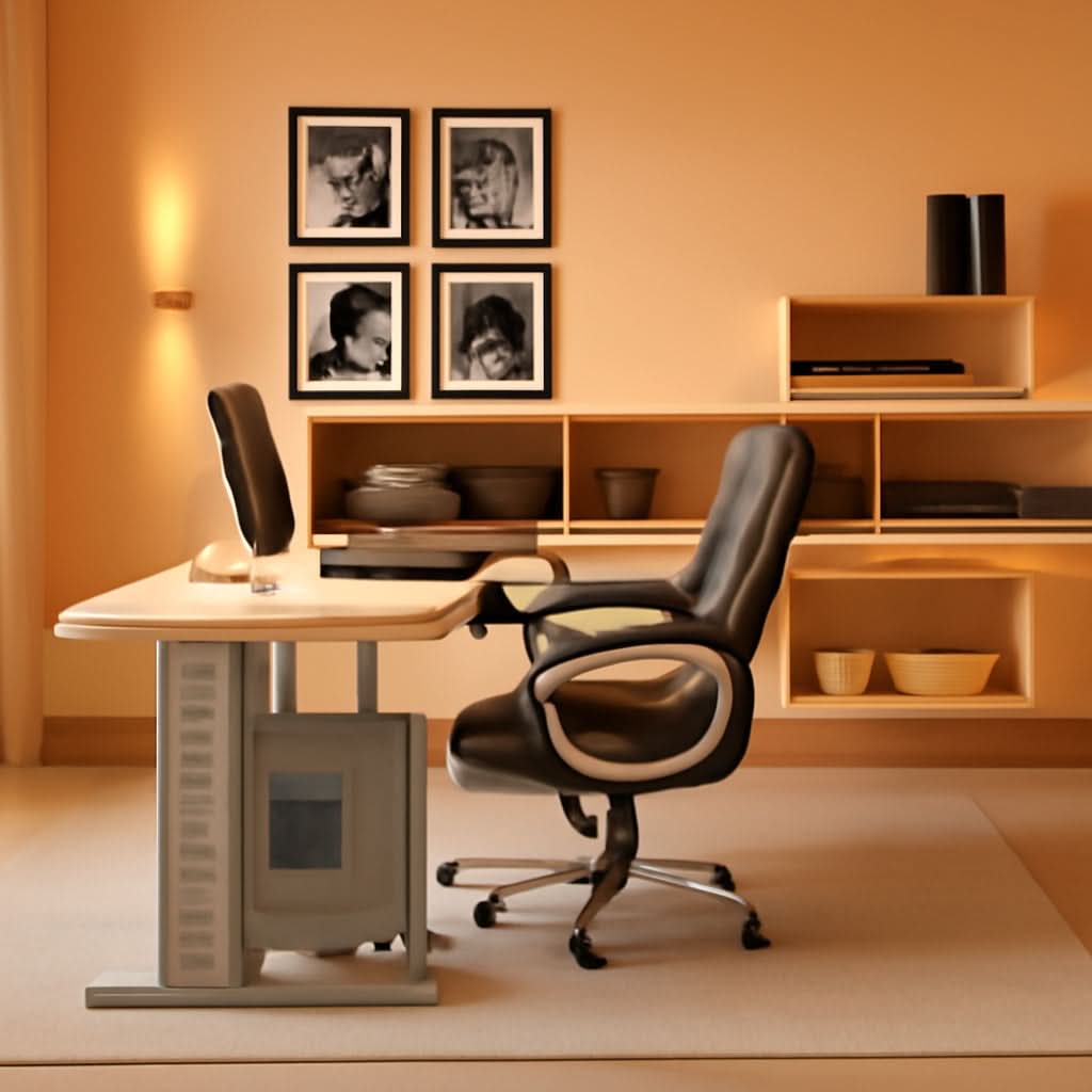 Ergonomic High Back Office Chair With Padded Armrests