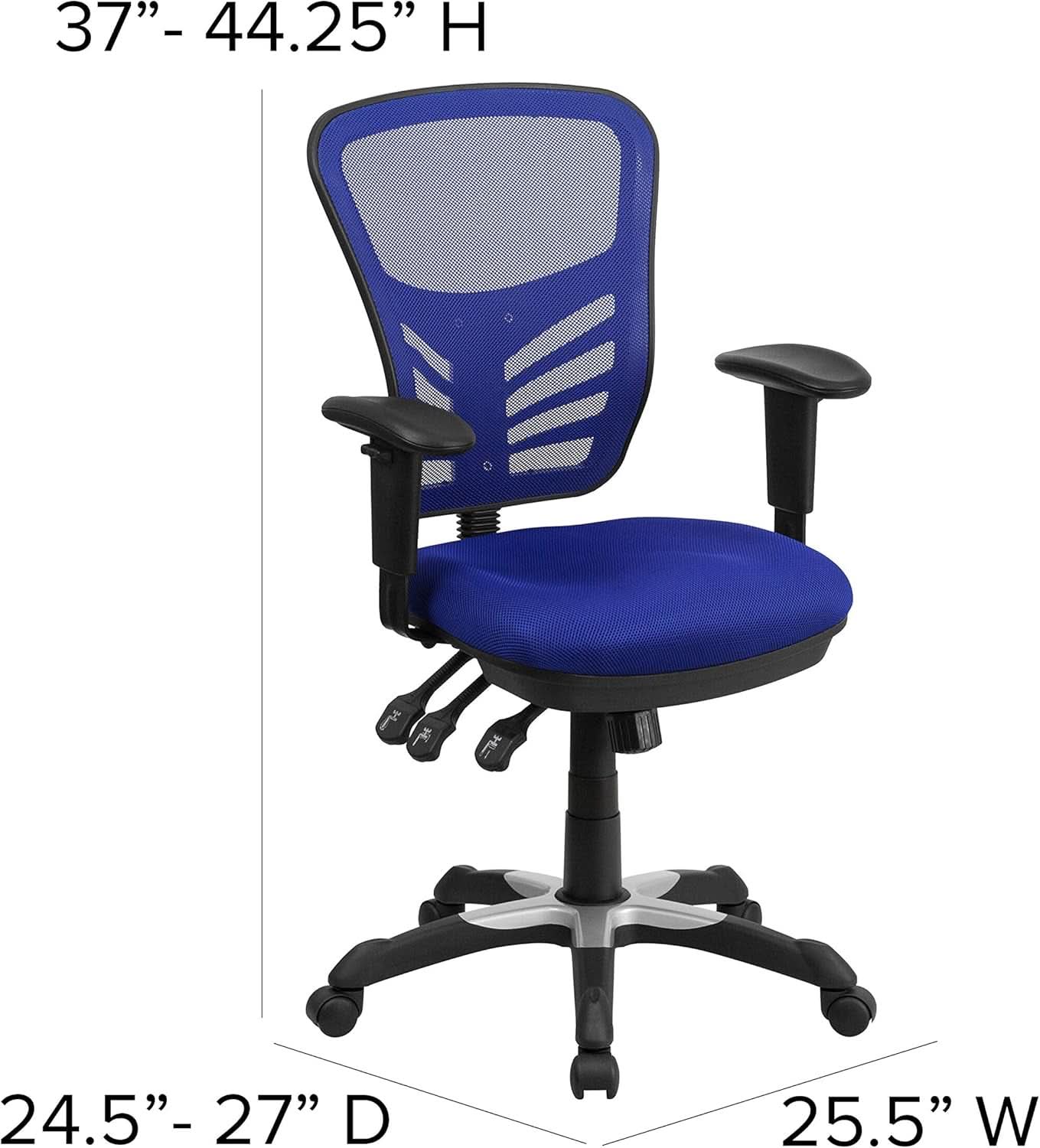 Ergonomic Mesh Office Chair Blue With Adjustable Lumbar