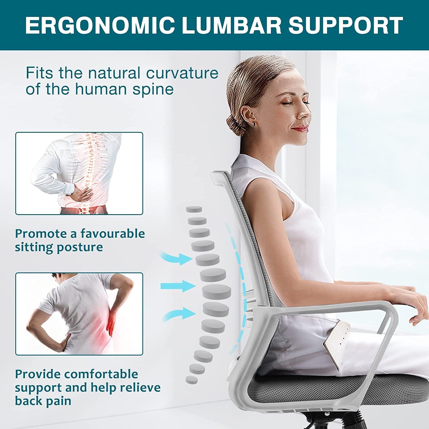Ergonomic Mesh Office Chair With Adjustable Features