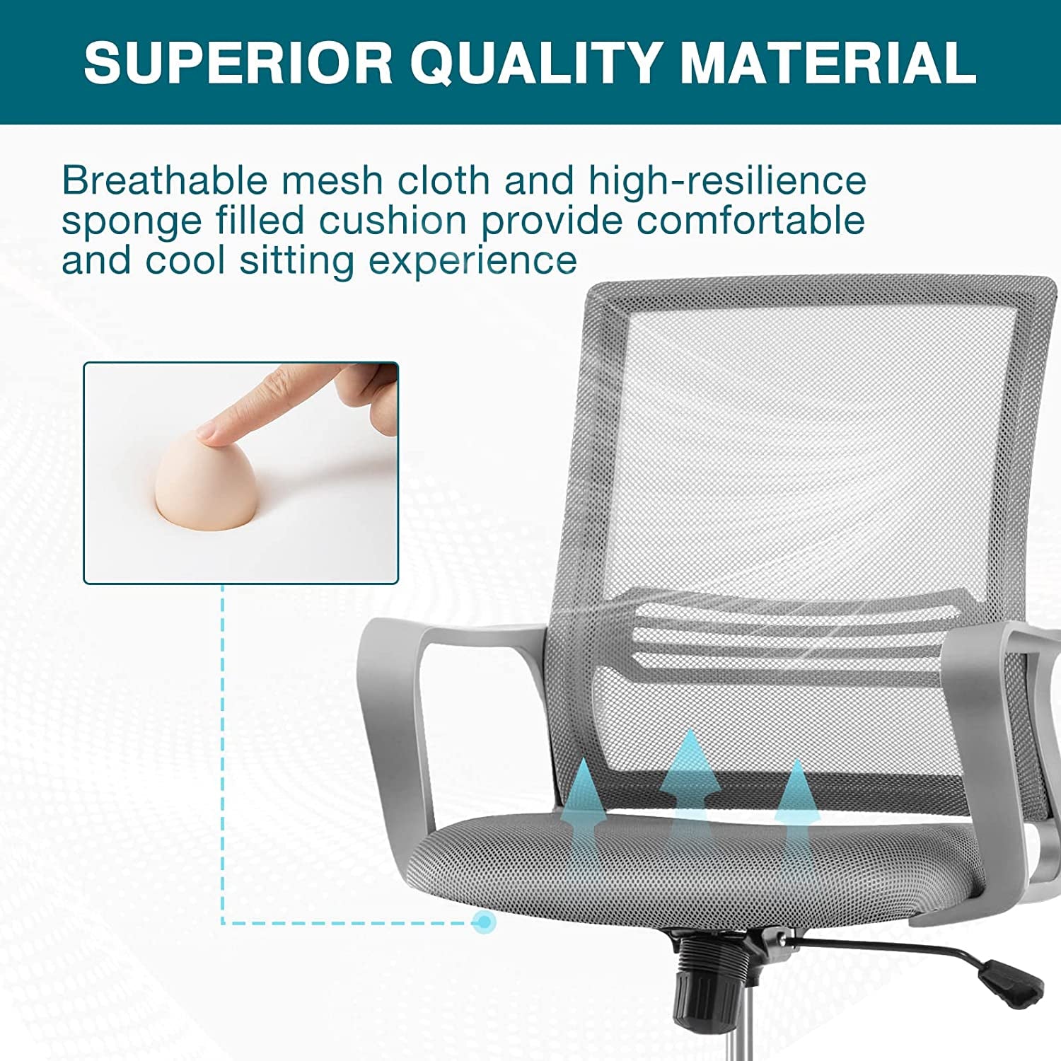 Ergonomic Mesh Office Chair With Adjustable Features