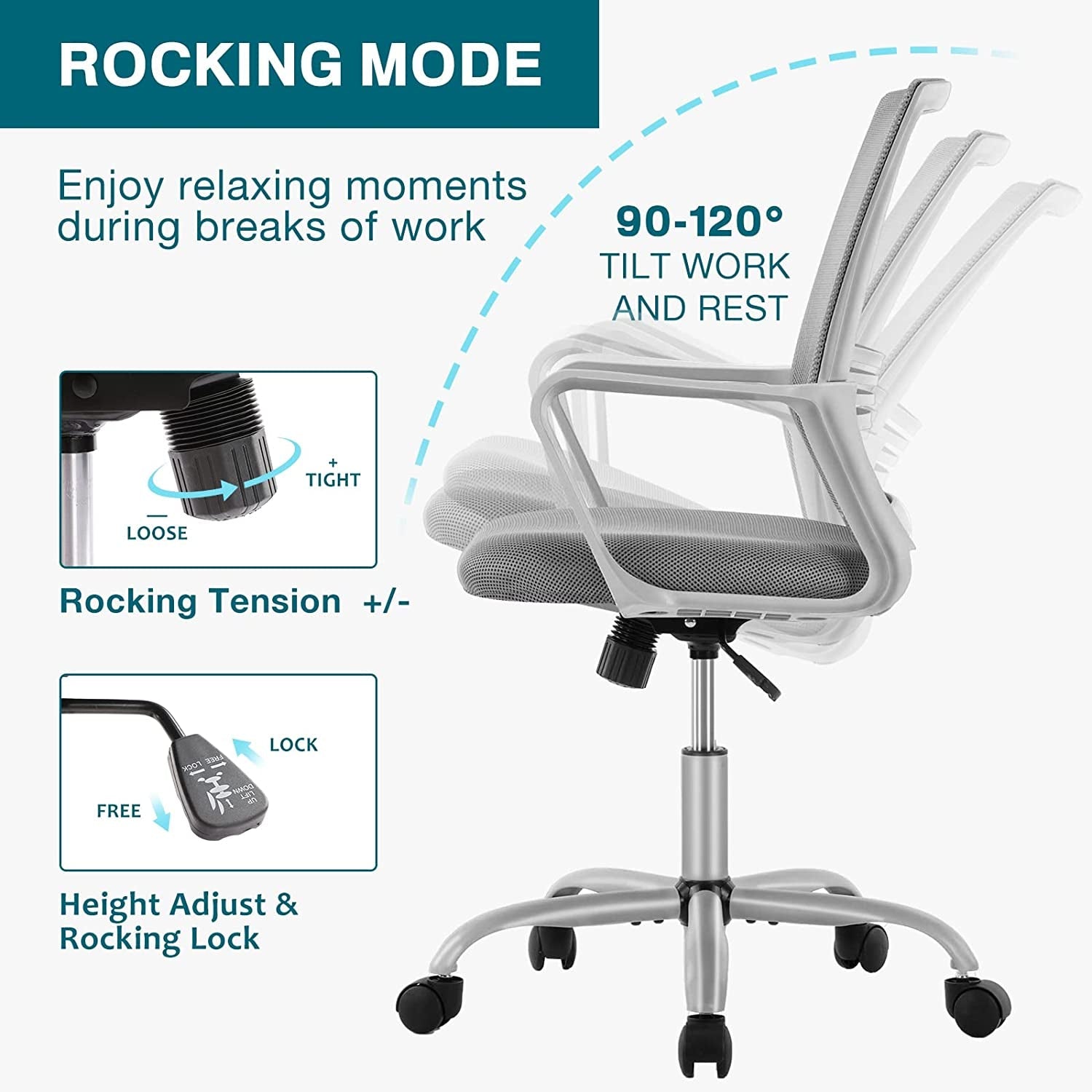 Ergonomic Mesh Office Chair With Adjustable Features