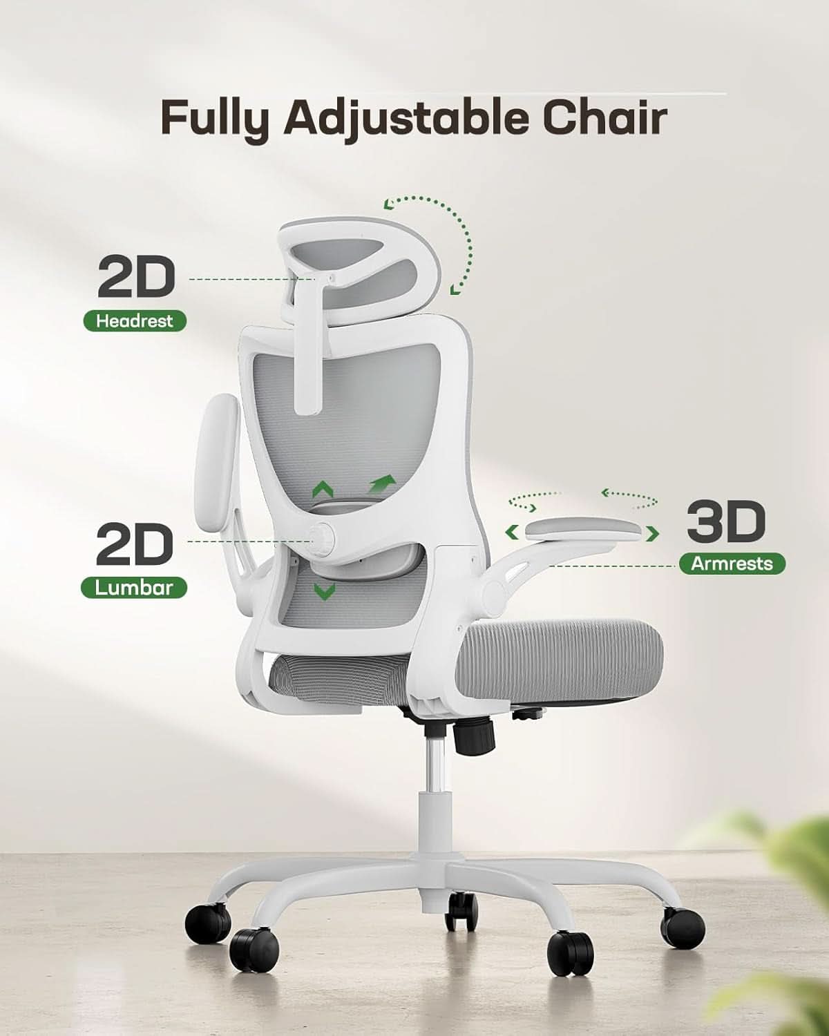 Ergonomic Mesh Office Chair With Adjustable Lumbar Support