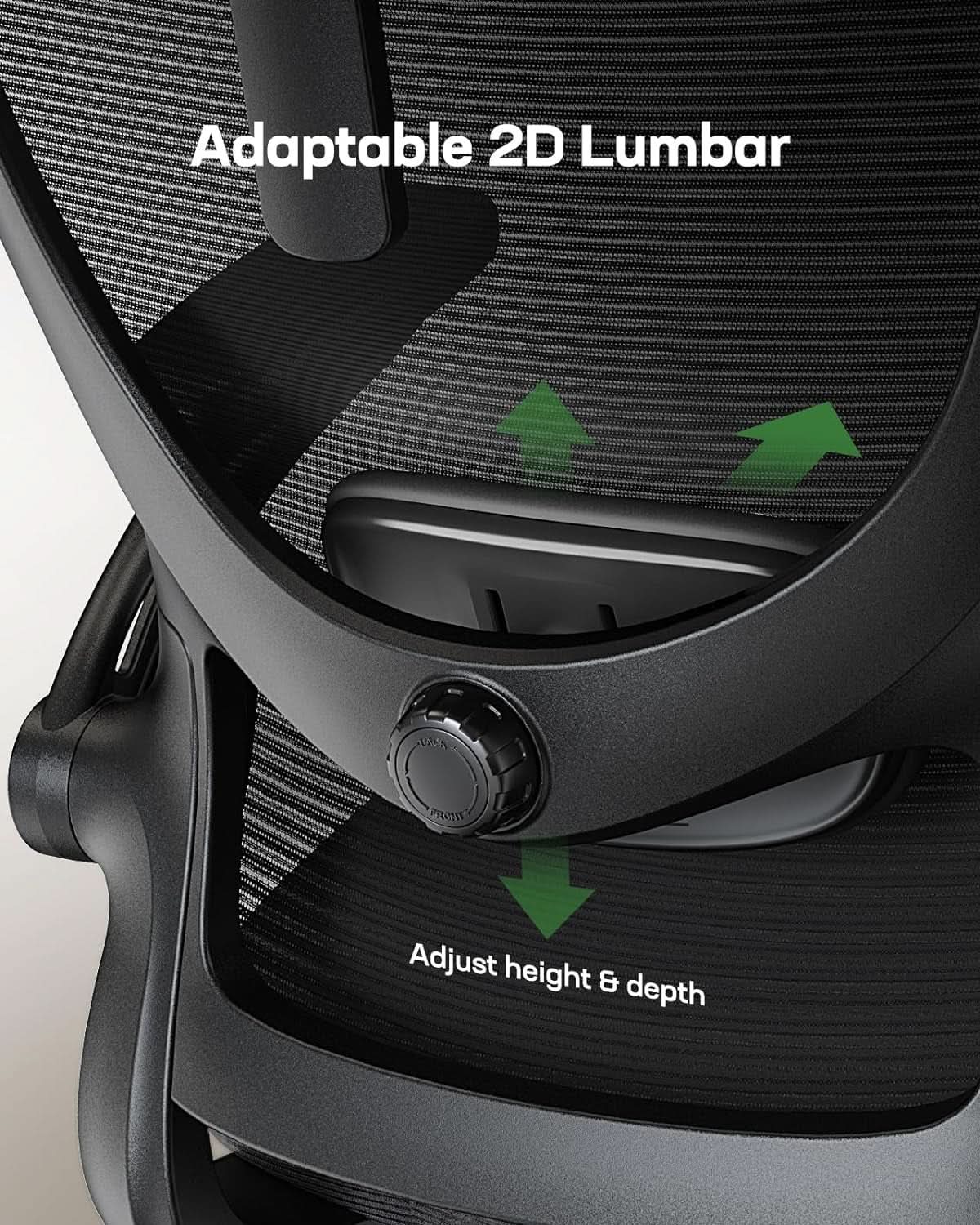 Ergonomic Mesh Office Chair With Headrest And Lumbar