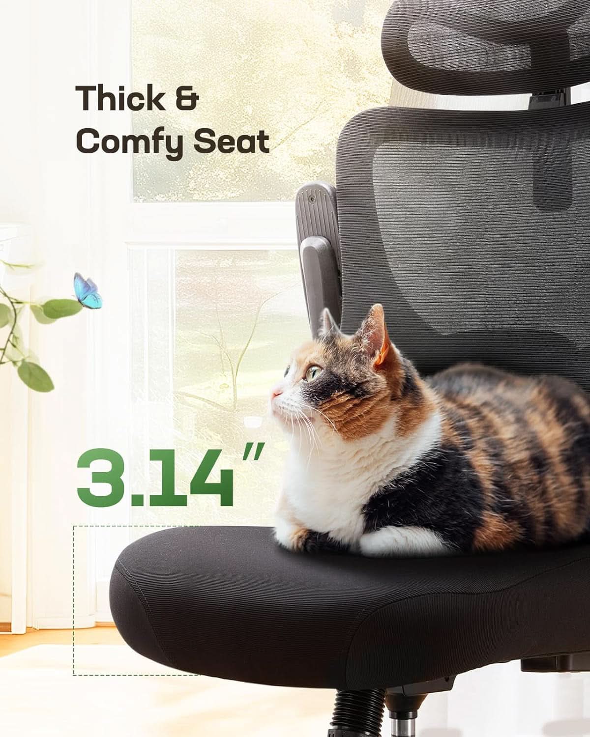 Ergonomic Mesh Office Chair With Headrest And Lumbar