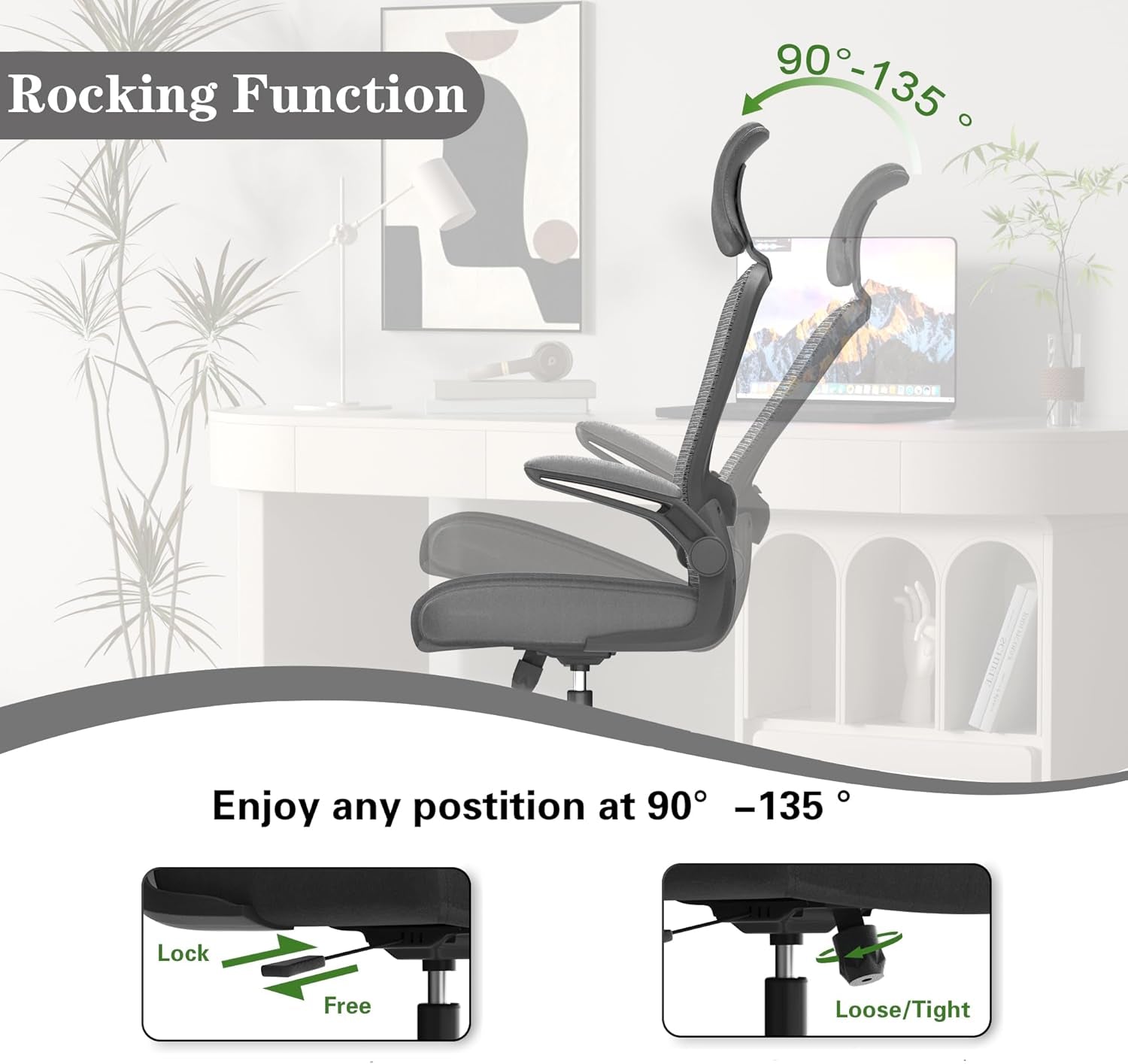 Ergonomic Mesh Office Chair With High Back And Adjustable Lumbar