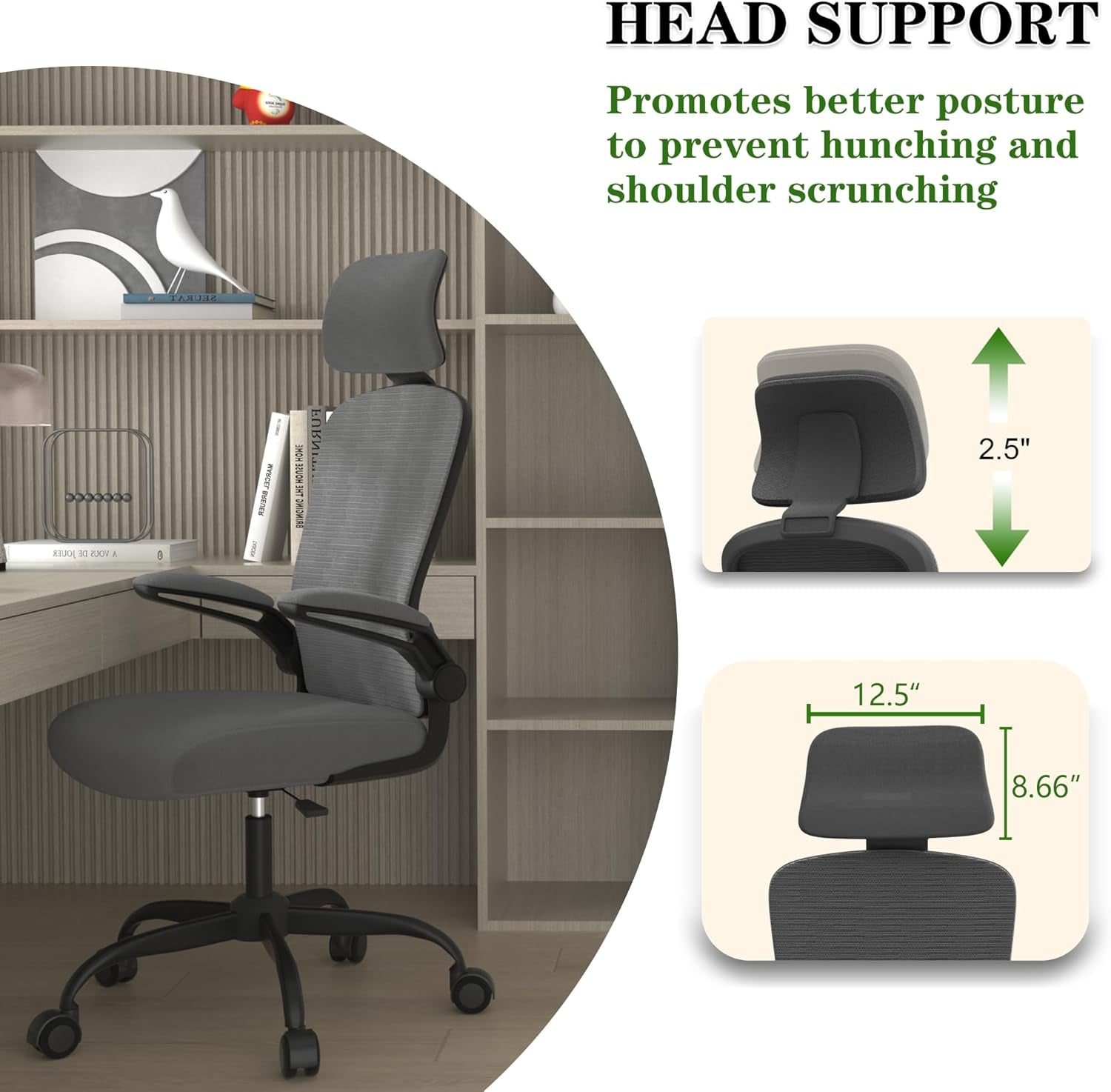 Ergonomic Mesh Office Chair With High Back And Adjustable Lumbar
