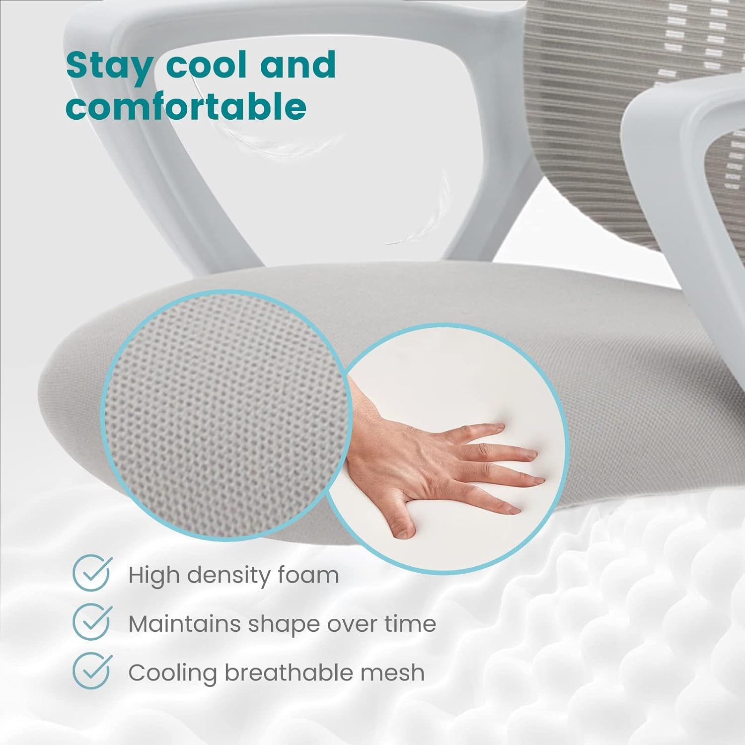 Ergonomic Mesh Office Chair With Large Seat And Lumbar