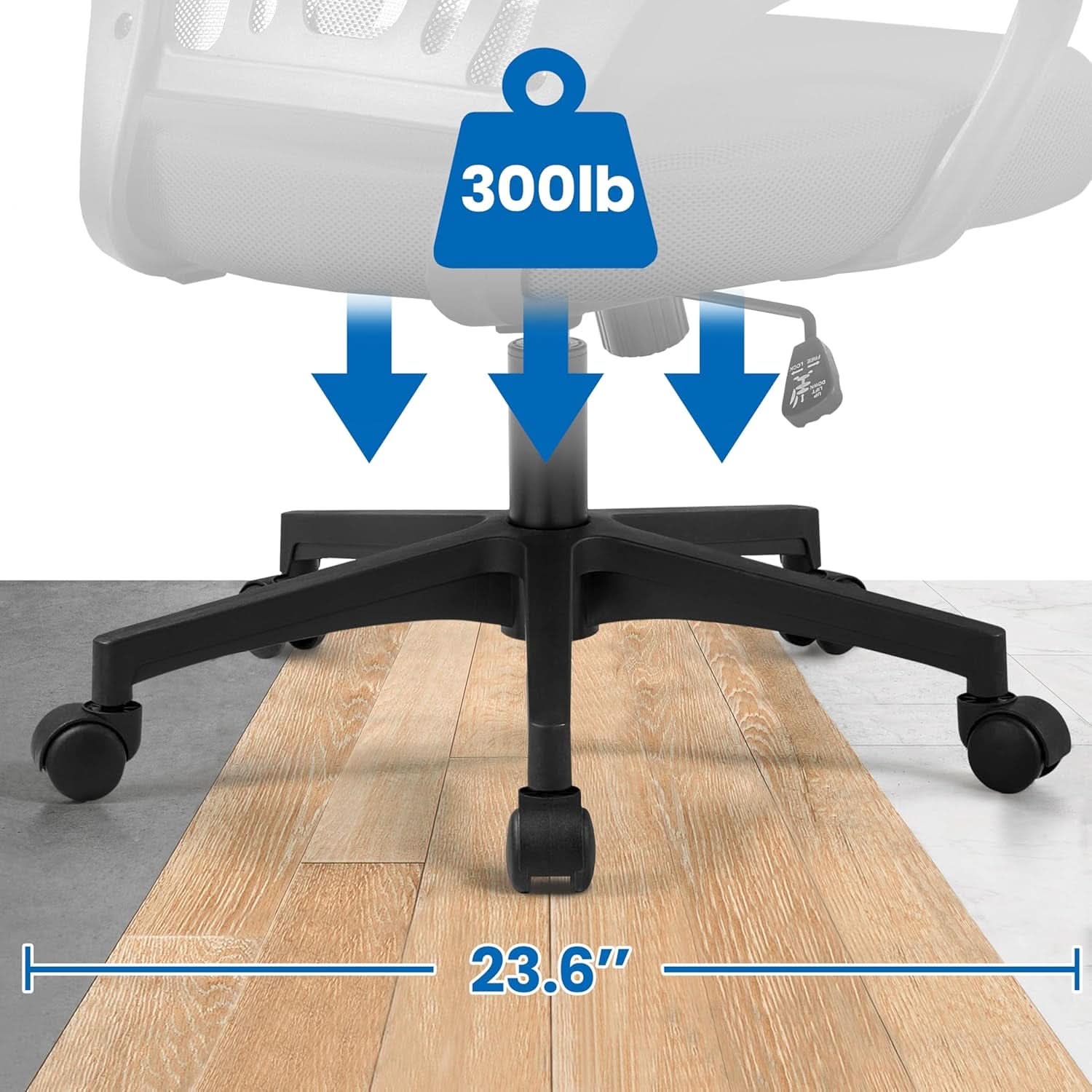 Ergonomic Mesh Office Chair With Lumbar Support Black