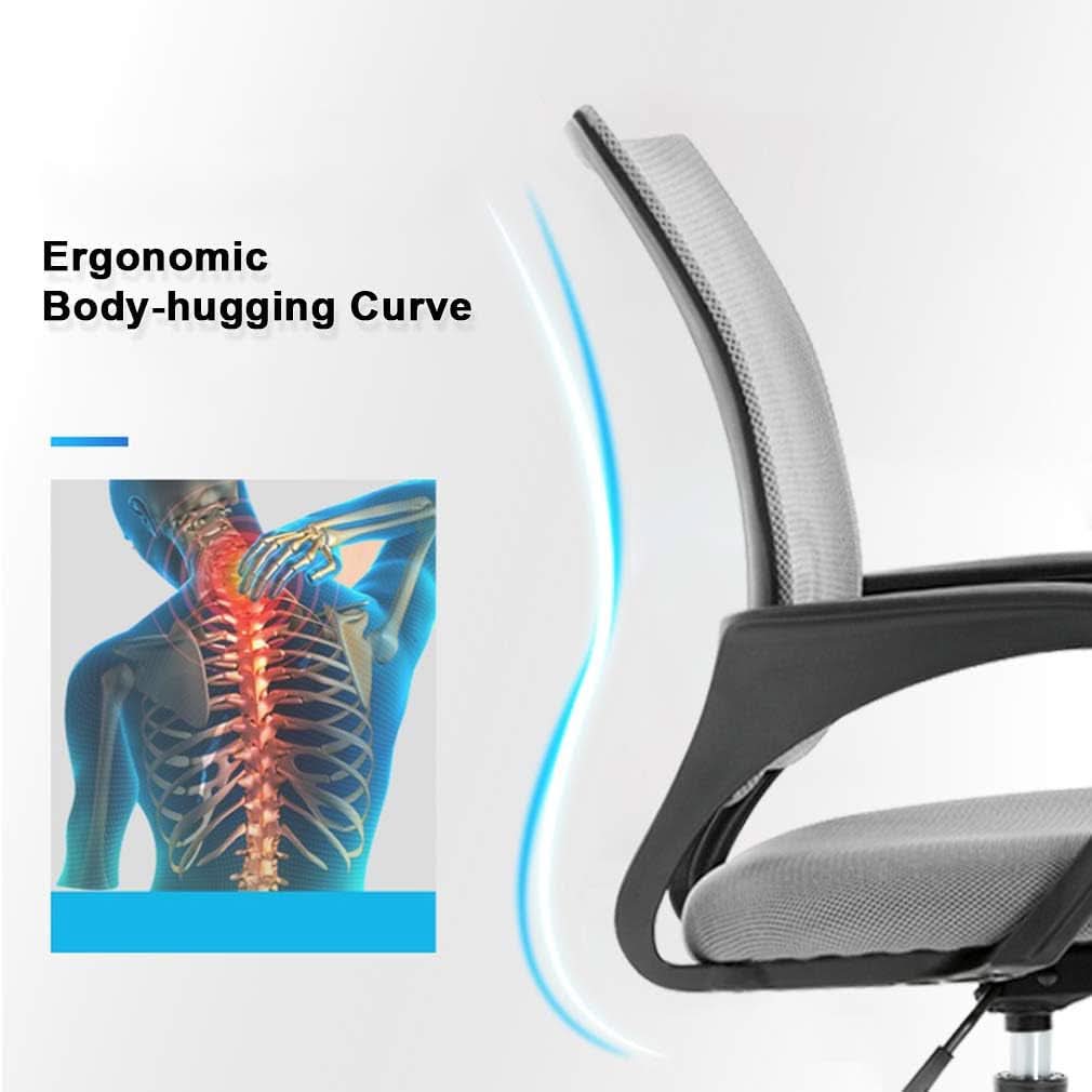 Ergonomic Mesh Office Chair With Lumbar Support Grey