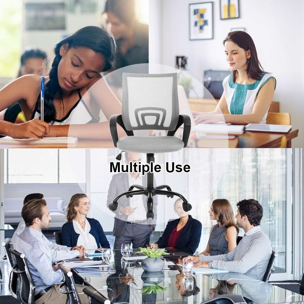 Ergonomic Mesh Office Chair With Lumbar Support Grey